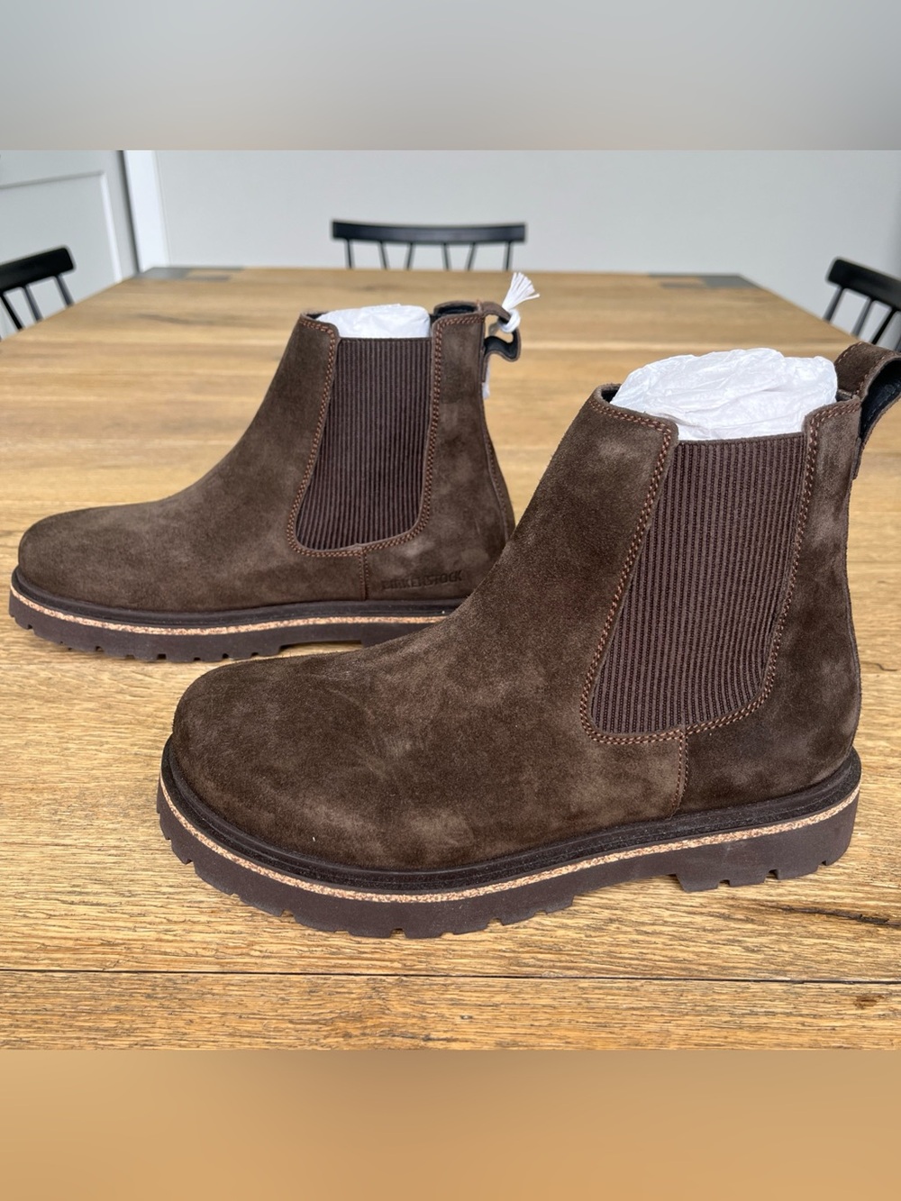 Size 8W / EU 39 Birkenstock Highwood Slip On Chelsea Boot in Mocha 1025758 - Picture 3 of 9